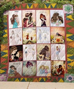 Mom And Daughter Quilt Blanket Bedding Set
