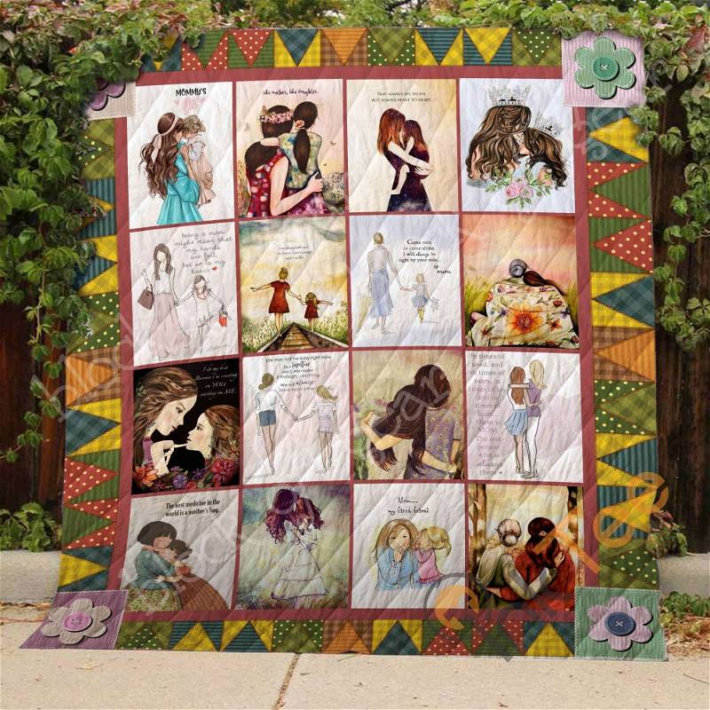 Mom And Daughter Quilt Blanket Bedding Set