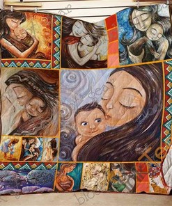 Mom And Son Quilt Blanket Bedding Set