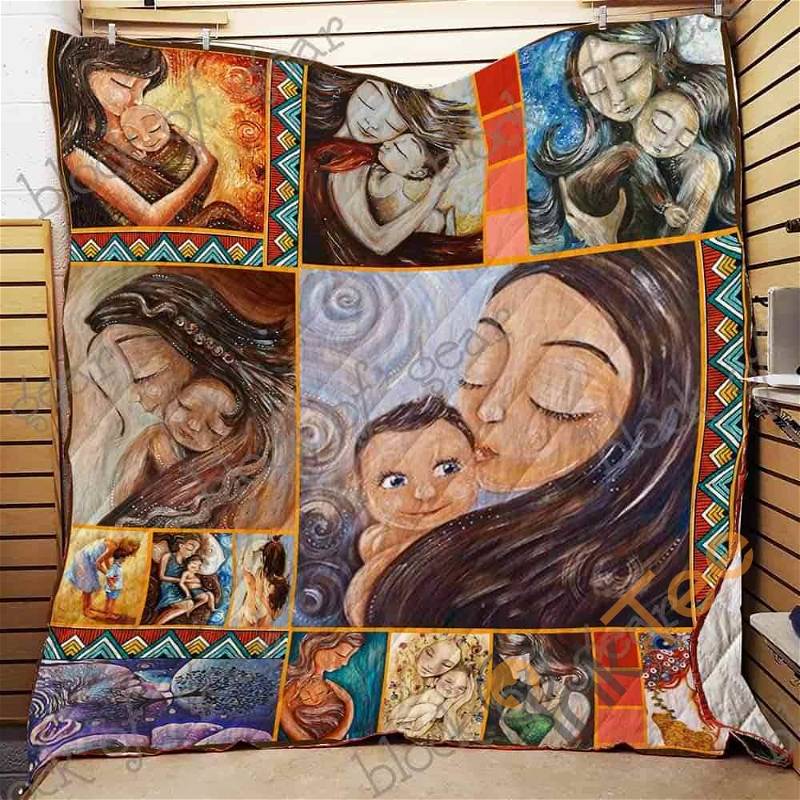 Mom And Son Quilt Blanket Bedding Set