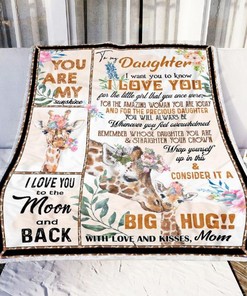 Mom To Daughter Giraffe 4 Fleece Blanket Quilt Blanket Bedding Set Gift For Daughter84
