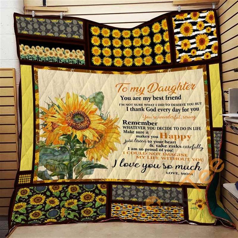 Mom and Daughter Best Friend Quilt Blanket Bedding Set