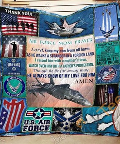 Mom’S Prayer To Airman Quilt Blanket Bedding Set