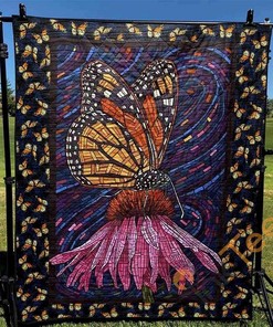 Monarch Butterfly Quilt Blanket Bedding Set