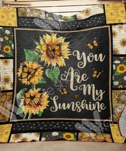 Monarch Butterfly You Are My Sunshine Sunflower Quilt Blanket Bedding Set