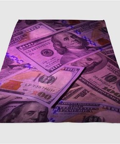 Money Sherpa Fleece Blanket Gifts for Family, for Couple