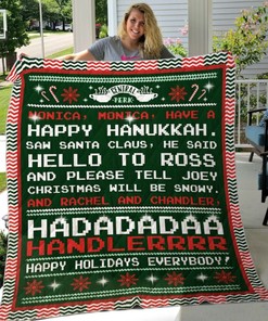 Monica Happy Hanukkah Friends Happy Holidays Everybody Quilt Blanket Bedding Set