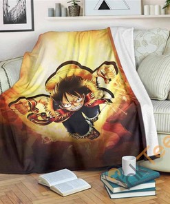 Monkey D. Luffy One Piece Sherpa Fleece Blanket Gifts for Family, for Couple