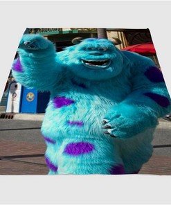 Monster Blue Sherpa Fleece Blanket Gifts for Family, for Couple