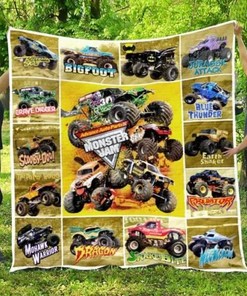 Monster Jam Quilt Blanket Bedding Set for Home Décor