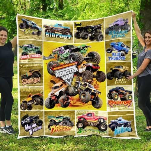 Monster Jam Quilt Blanket Bedding Set for Home Décor