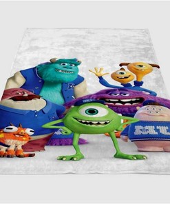 Monsters Inc University Sherpa Fleece Blanket Gifts for Family, for Couple