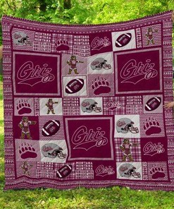 Montana Grizzlies Quilt Blanket Bedding Set for Home Décor