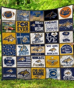Montana State Bobcats Ncaa Collection Combine Quilt Blanket Bedding Set