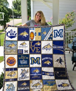 Montana State Bobcats Ncaa Quilt Blanket Bedding Set