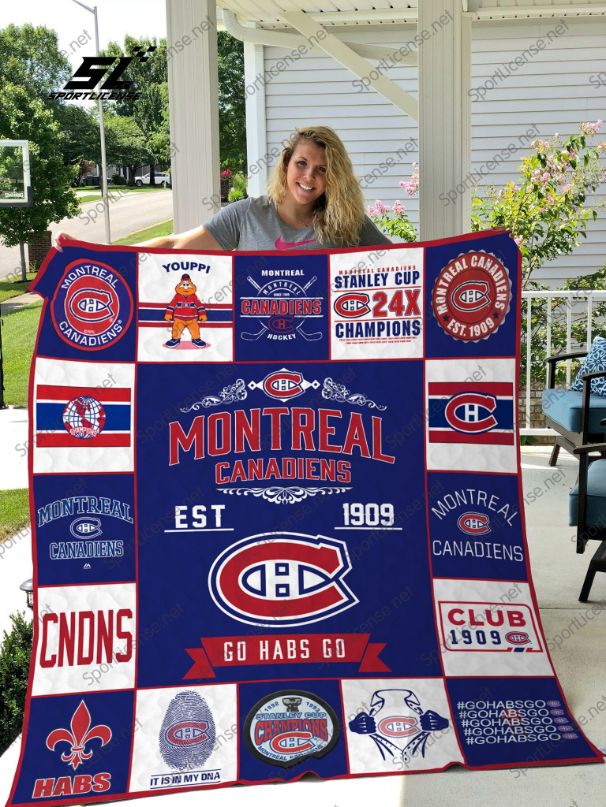 Montral Canadiens Go Habs Go 19 Collection Quilt Blanket Bedding Set