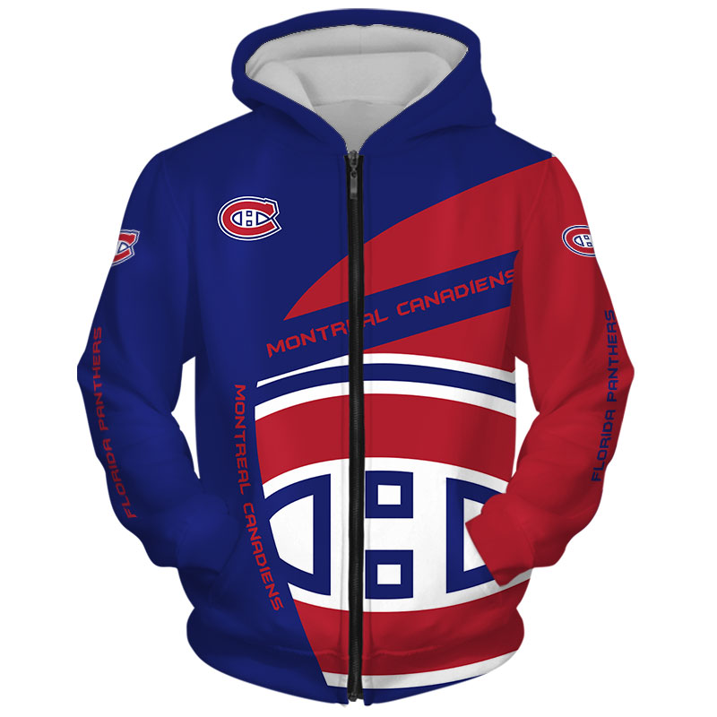 Montreal Canadiens Hoodie 3D Zip Hoodie Gift for Fans