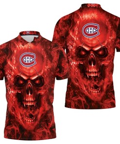 Montreal Canadiens Nhl Fans Skull Polo Shirt All Over Print Shirt 3d T-shirt