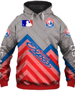 Montreal Expos Hoodie Hoodie 3D Baseball Zip Hoodie for Fans