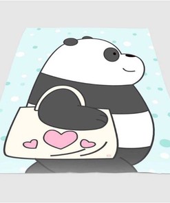 Mood Panda We Bare Bears Sherpa Fleece Blanket Gifts for Family, for Couple
