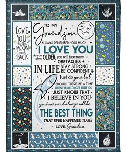 Moon Space To My Grandson Always Remember How Much I Love You The Best Thing From Grandma Fleece Blanket Quilt Blanket Bedding Set