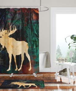 Moose Shower Curtain for Bathroom Decor, Home Decor
