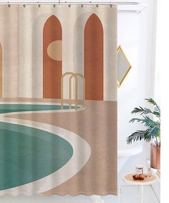 Morandi Color Waterproof Shower Curtain, Washable Shower Curtains