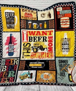 More Beer Quilt Blanket Bedding Set