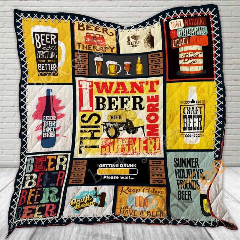More Beer Quilt Blanket Bedding Set