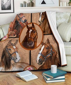Morgan Horse Horse Lover Sherpa Fleece Blanket Gifts for Family, for Couple