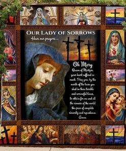 Mother Mary Quilt Blanket Bedding Set