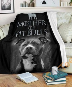 Mother Of Pit Bulls Sherpa Fleece Blanket Gifts for Family, for Couple