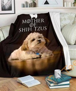 Mother Of Shih Tzus Sherpa Fleece Blanket Gifts for Family, for Couple