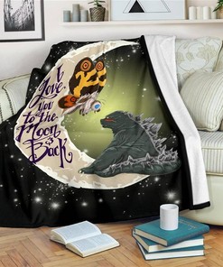 Mothra Godzilla I Love You To The Moon And Back Sherpa Fleece Blanket Gifts for Family, for Couple