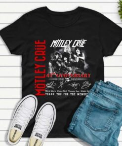 Motley Crue 41Th Anniversary 1981-2022 Signature T-Shirt