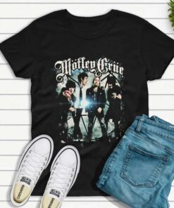 Motley Crue Group Photo 2012 Tour Black T Shirt