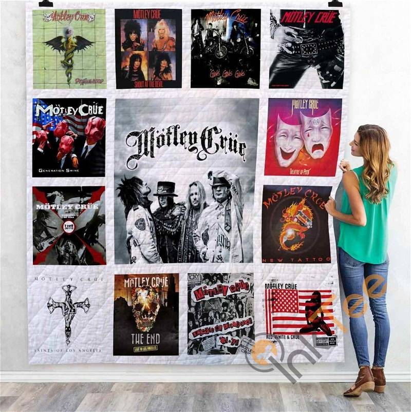 Motley Crue Quilt Blanket Bedding Set With Pilliwcases Option
