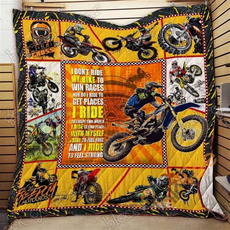 Motocross Quilt Blanket And Bedding Set Option