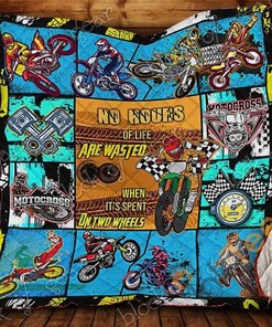 Motocross Quilt Blanket Bedding Set With Pilliwcase Option Ver8