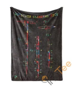 Mountain Climbing Pick Anatomy Sherpa Fleece Blanket Gifts for Family, for Couple