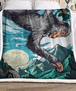 Mountain Monkeys And Moonlight Quilt Blanket Bedding Set