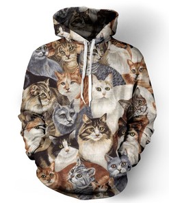 Multi Cat Animals Hoodie 3D