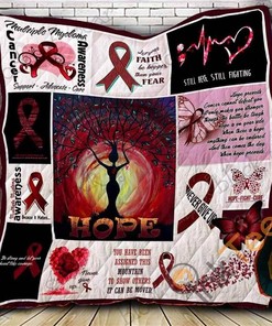 Multiple Myeloma Cancer Awareness Quilt Blanket Bedding Set