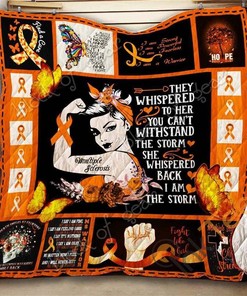 Multiple Sclerosis Warrior Quilt Blanket Bedding Set with Customizable Name or Sentence