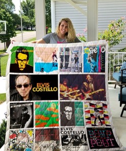 Music Elvis Costel Albums For Fans Collection Quilt Blanket Bedding Set
