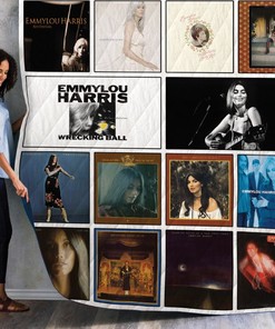 Music Emmylou Harris Albums Collection Quilt Blanket