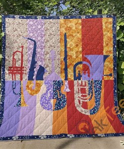 Music Quilt Blanket Bedding Set With Pillowcases Options