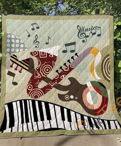 Music V2 Quilt Blanket Bedding Set