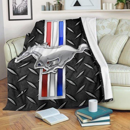 M-U-S-T-A-N-G Quilt Blanket Bedding Set for Home Décor