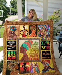 My Black Is So Beautiful Black Girl Quilt Blanket